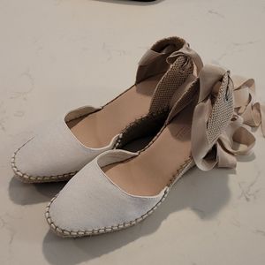 ASOS DESIGN Time tie leg espadrille wedges 